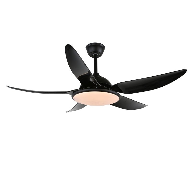 Noctura 48" LED Ceiling Fan Light with Remote – Modern Minimalist Black/White