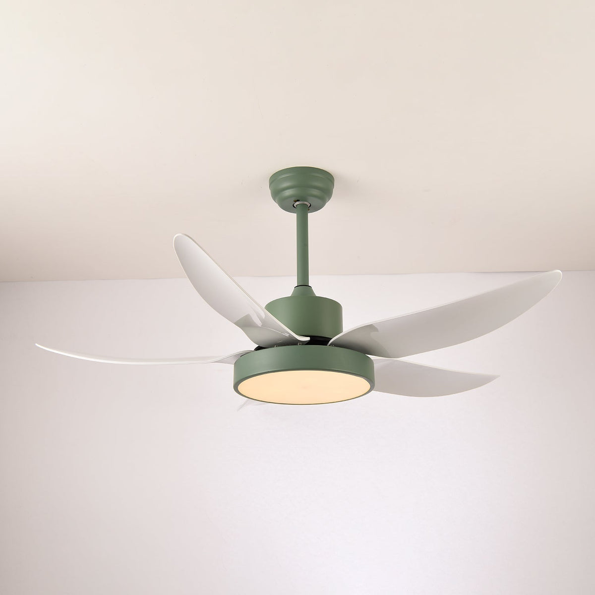 Noctura Glide Ceiling Fan with Integrated LED Light, Modern Black