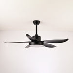 Noctura Glide Ceiling Fan with Integrated LED Light, Modern Black