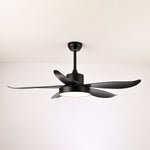 Noctura Glide Ceiling Fan with Integrated LED Light, Modern Black