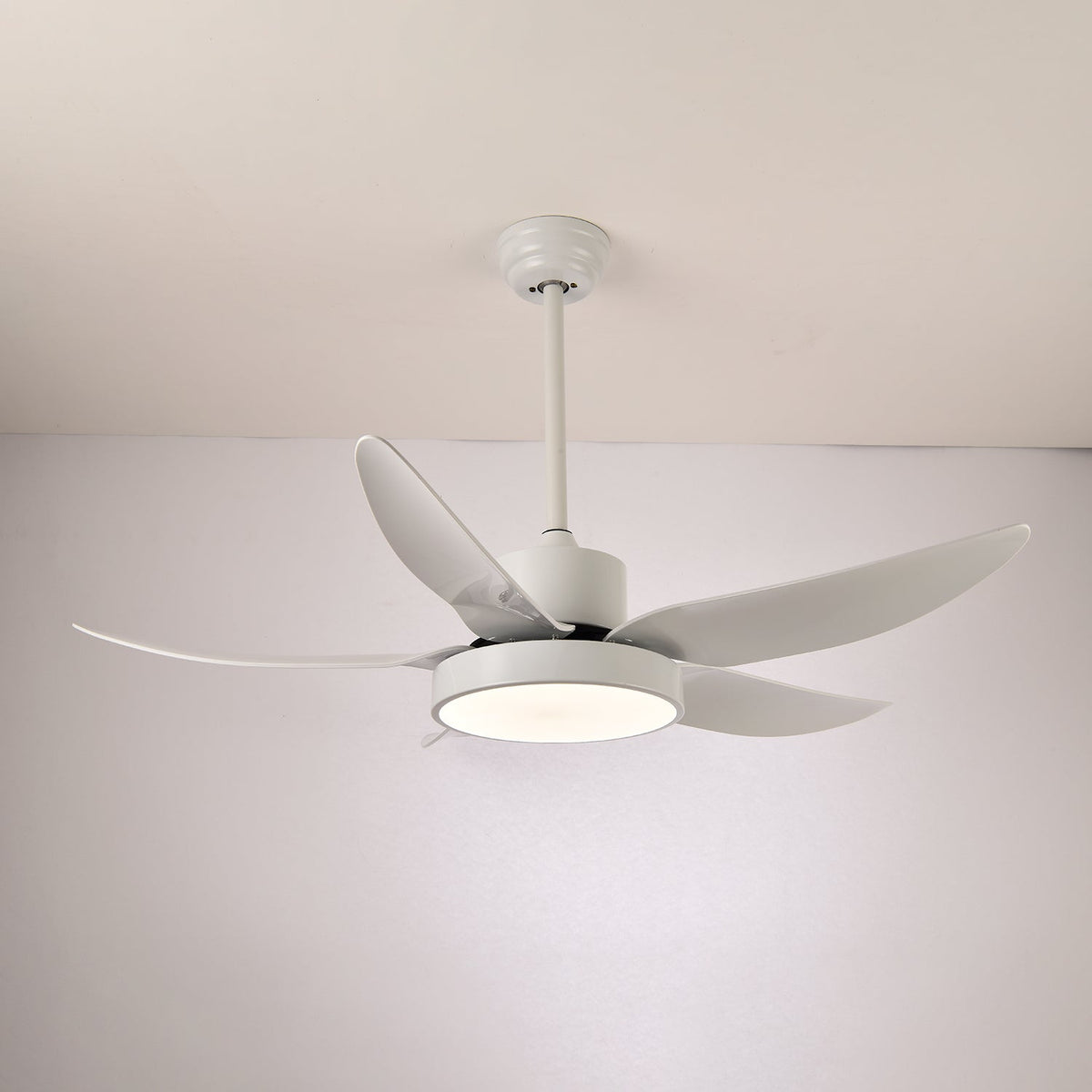 Noctura Glide Ceiling Fan with Integrated LED Light, Modern Black