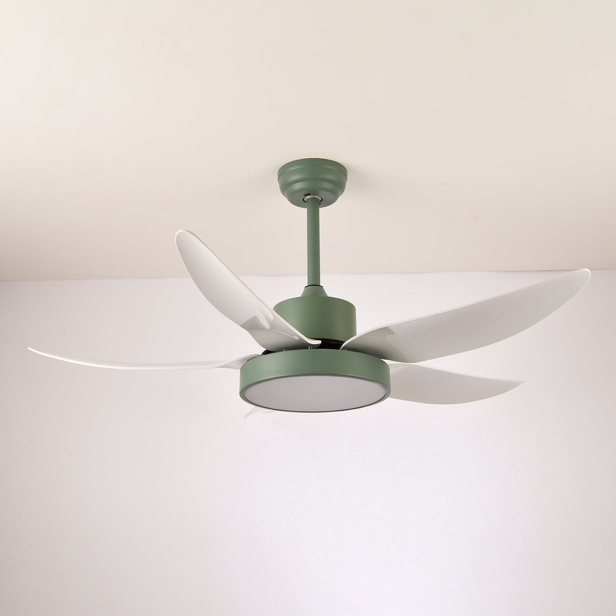 Noctura Glide Ceiling Fan with Integrated LED Light, Modern Black