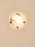 Noema Alabaster Wall Sconce — Modern LED Wall Light for Bedroom & Living Room