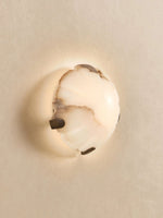 Noema Alabaster Wall Sconce — Modern LED Wall Light for Bedroom & Living Room