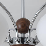 Noir Larenta Modern Glass and Wood Chandelier for Dining Room and Living Room