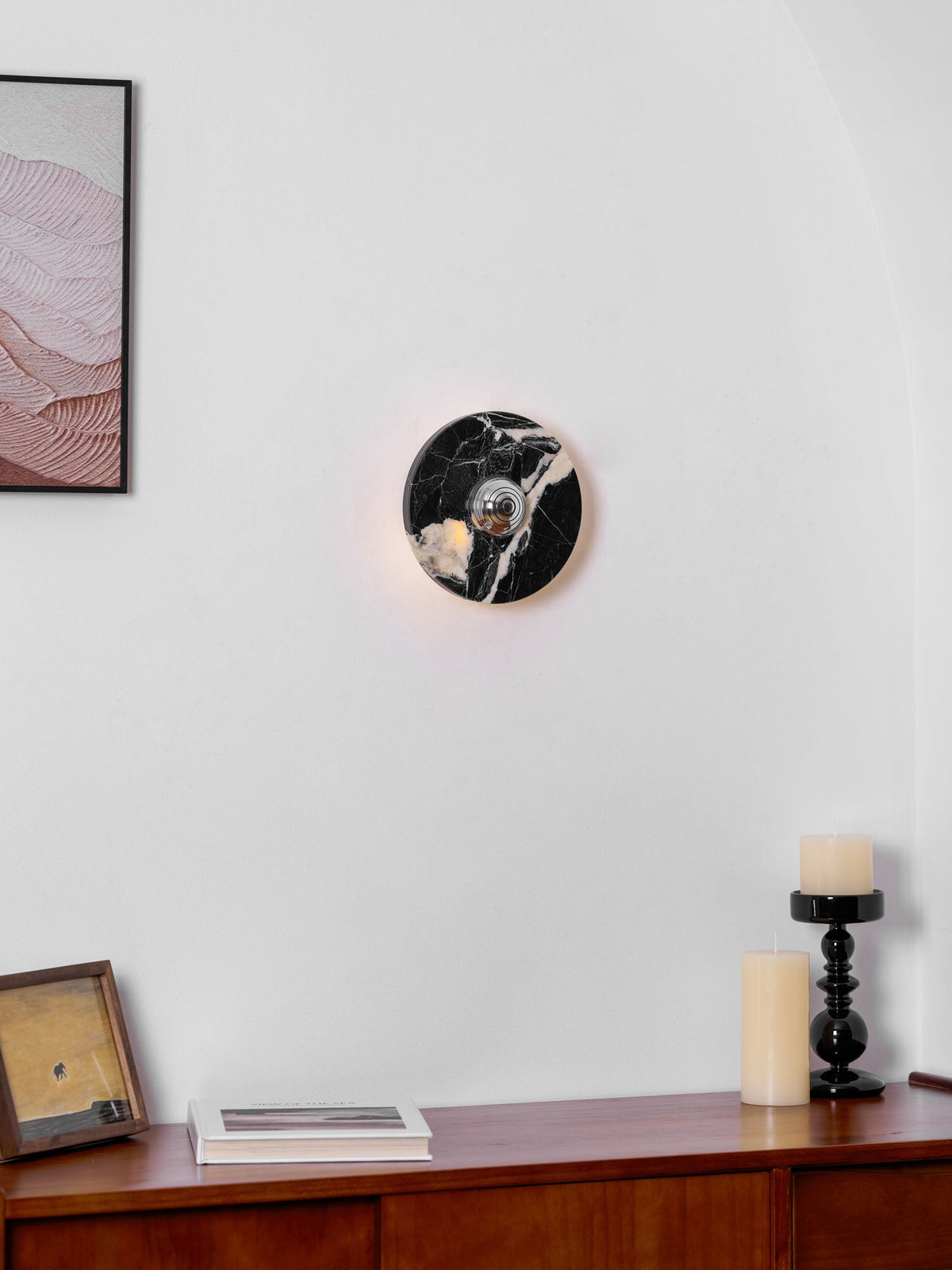 Noireon Marble LED Wall Sconce – Modern Sculptural Lighting