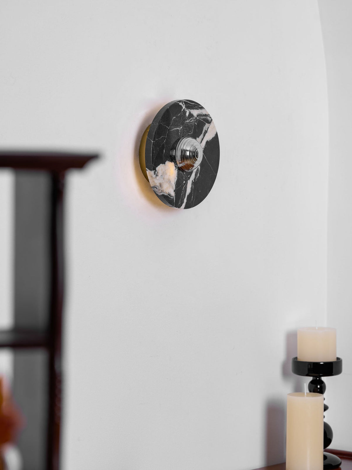 Noireon Marble LED Wall Sconce – Modern Sculptural Lighting