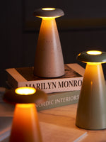 Noko Rechargeable Mushroom Table Lamp in Ceramic Finish