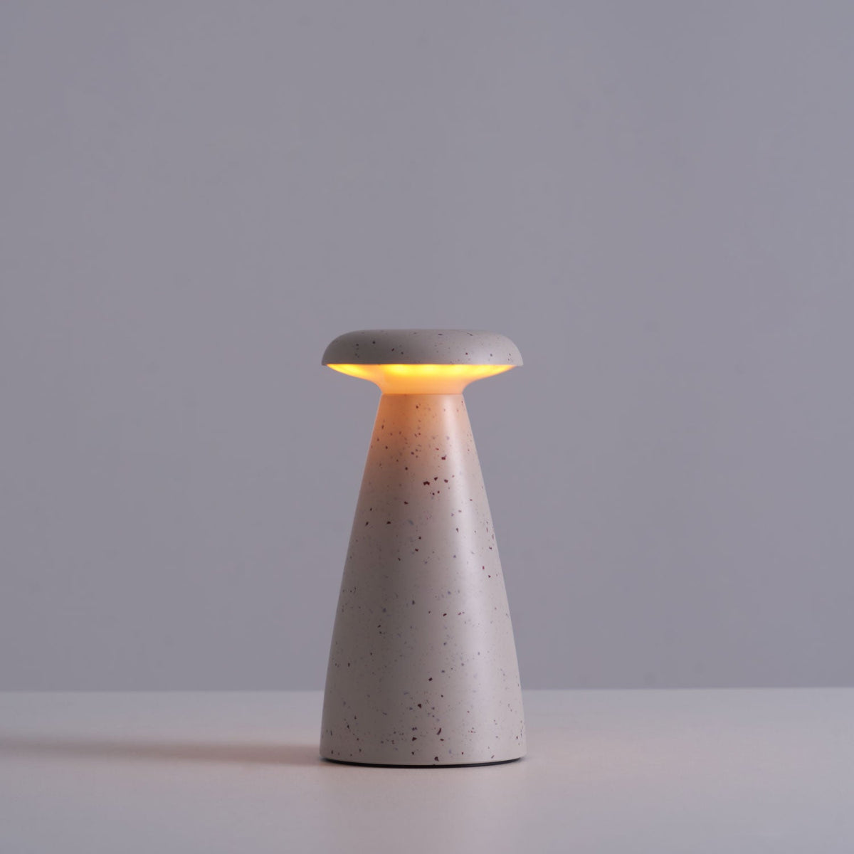 Noko Rechargeable Mushroom Table Lamp in Ceramic Finish