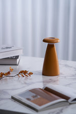 Noko Rechargeable Mushroom Table Lamp in Ceramic Finish