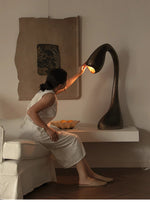 Noor Sculptural Table Lamp in Bronze – Modern Art Deco Accent Light