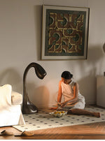 Noor Sculptural Table Lamp in Bronze – Modern Art Deco Accent Light