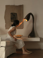Noor Sculptural Table Lamp in Bronze – Modern Art Deco Accent Light