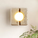 Nora Travertine Wall Sconce – Sculptural LED Wall Light in Natural Stone