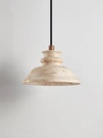Noralin Travertine Pendant Light – Hand-Carved Natural Stone Lamp