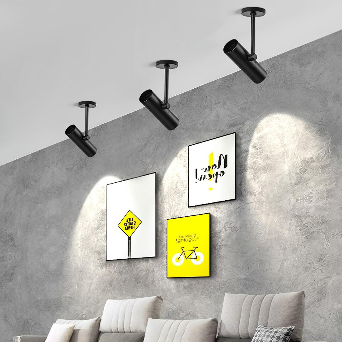 Norano Modern LED Ceiling Light in Black or White