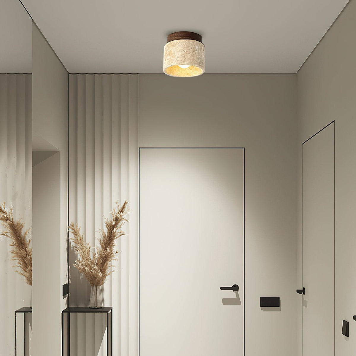 Nordic Wooden Ceiling Lamp