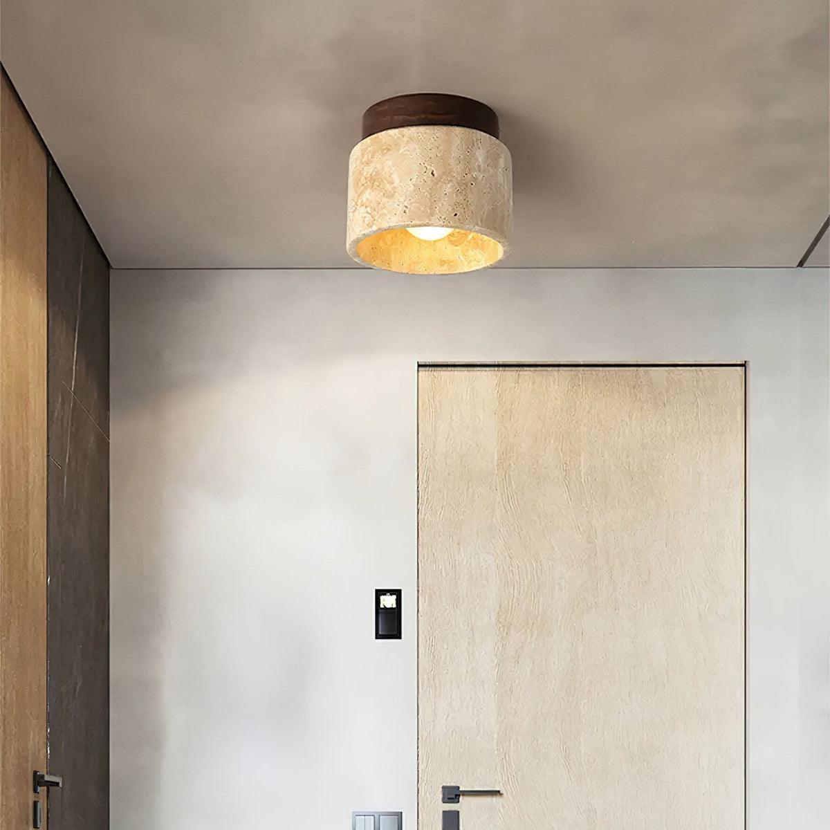 Nordic Wooden Ceiling Lamp