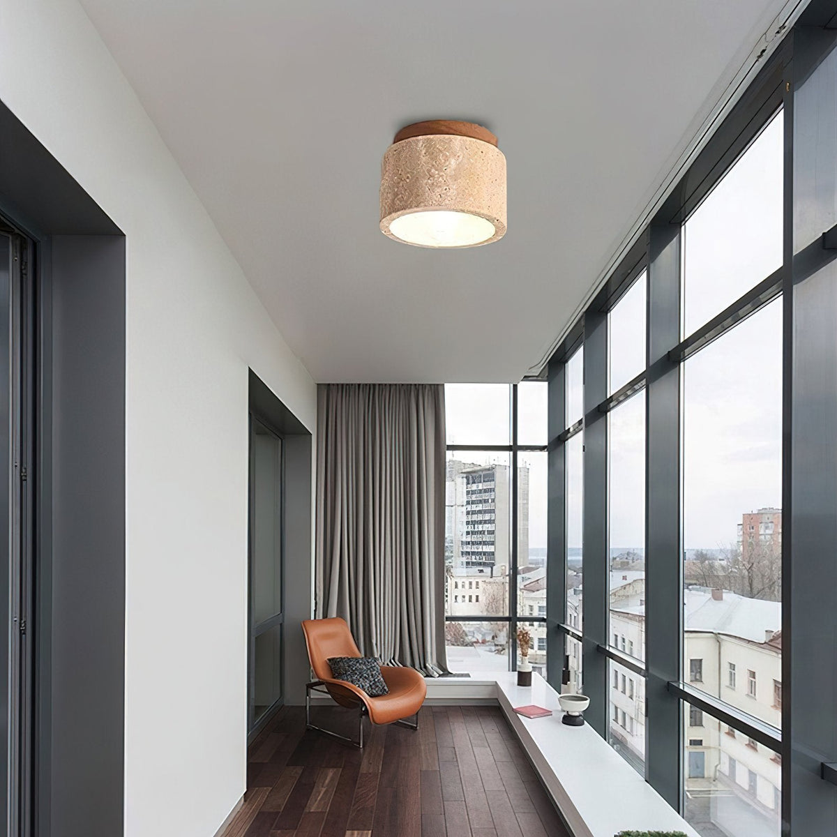 Nordic Wooden Ceiling Lamp