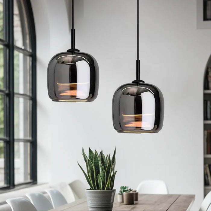 Modern Black Glass Pendant Light