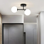 Modern Nordic Double Head Glass Ceiling Light