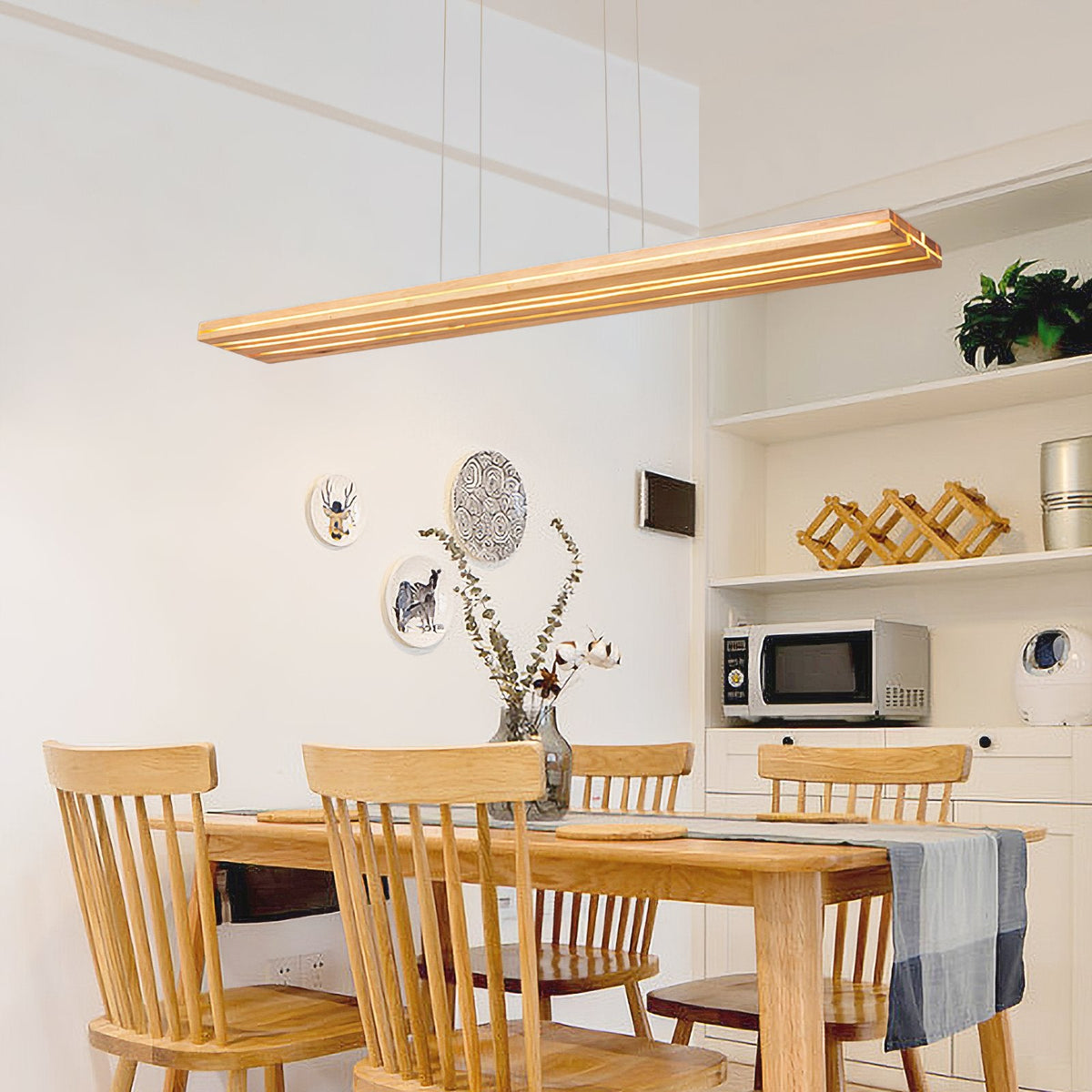 Nordic Cracked Wood Pendant Light
