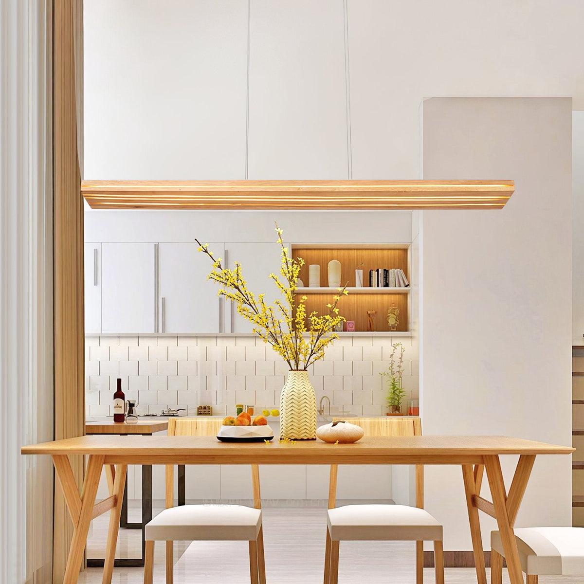 Nordic Cracked Wood Pendant Light