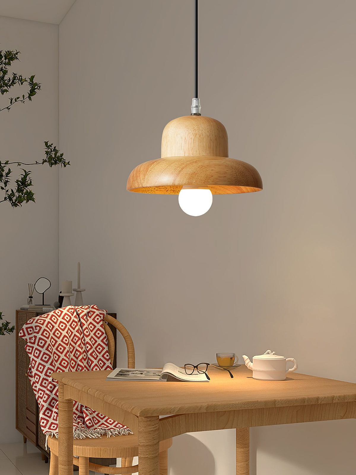 Nordic Hat Wood Pendant Lamp