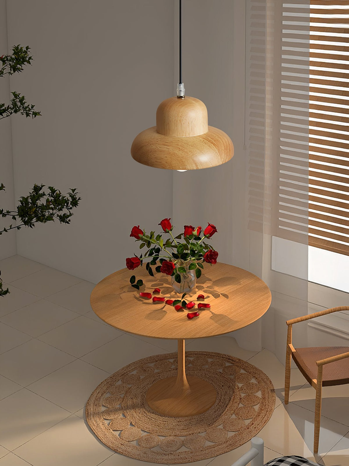 Nordic Hat Wood Pendant Lamp