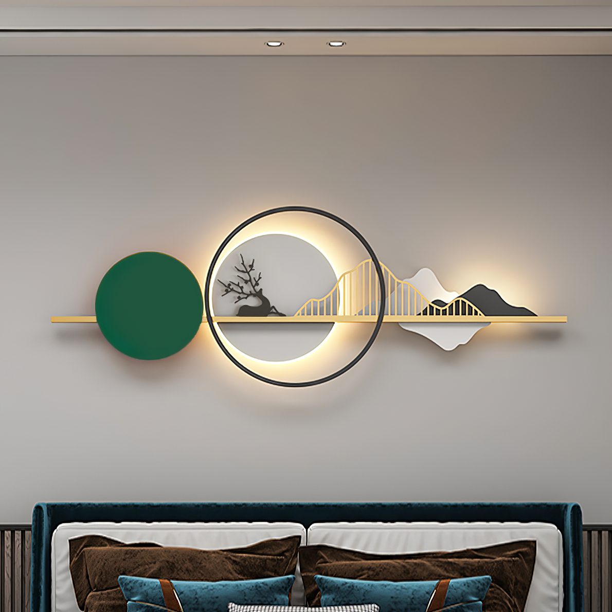 Nordic Mountain Deer Wall Lamp