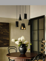 Nordic Tilted Wood Pendant Light – Asymmetric Natural Wood Shade