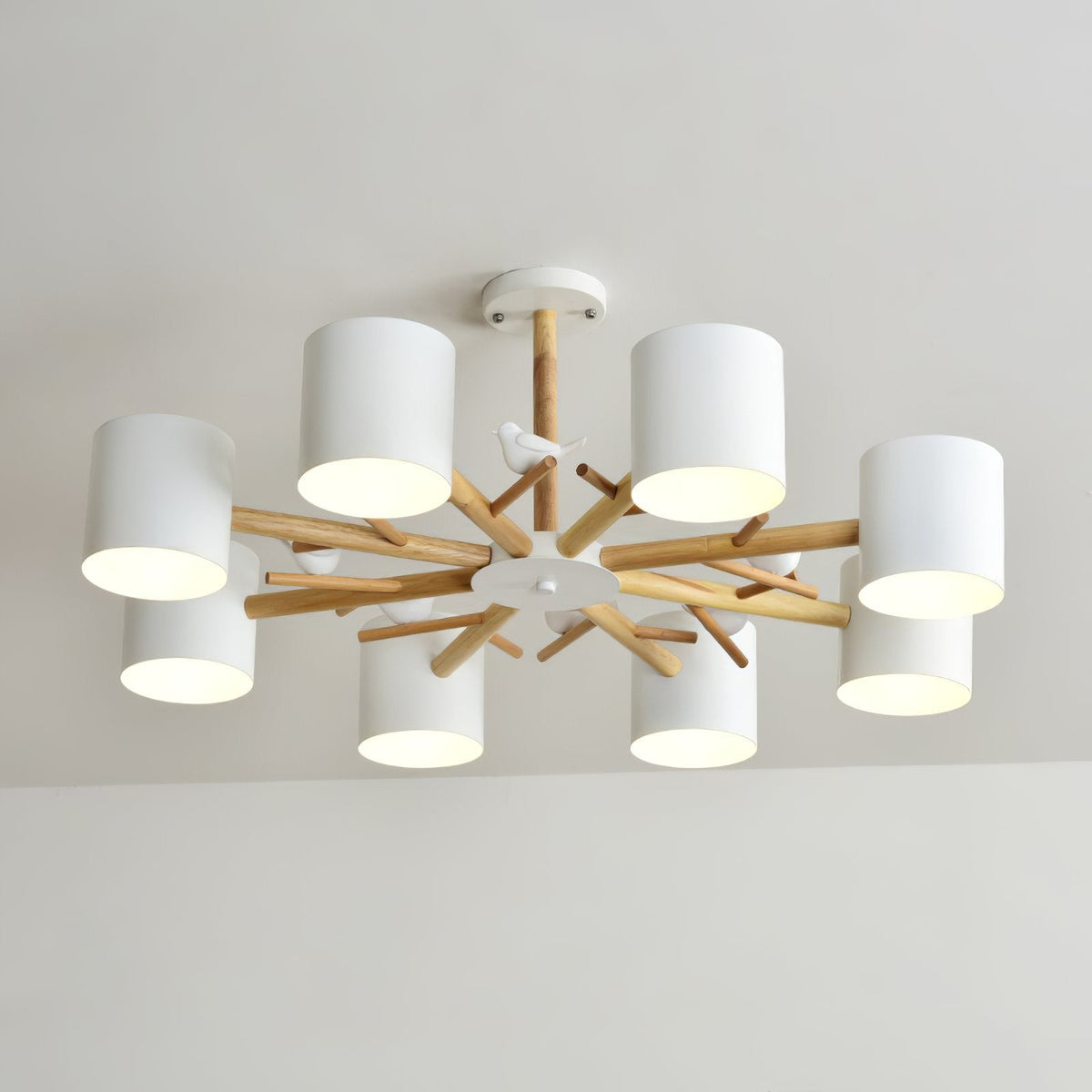 Nordic Tree Branches And Birds Chandelier