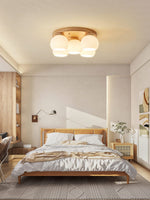 Nordic Wood Art Round Ceiling Lamp