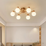 Nordic Wooden Spiral Ceiling Lamp