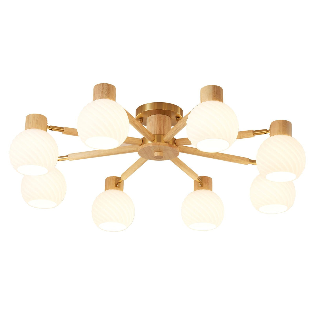Nordic Wooden Spiral Ceiling Lamp