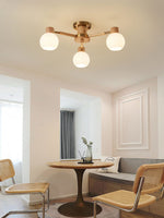Nordic Wooden Spiral Ceiling Lamp