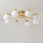 Nordic Wooden Spiral Ceiling Lamp