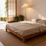 Nordic Woodgrain Floor Lamp – Modern Minimalist Standing Light for Living Room & Bedroom
