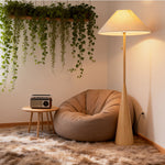 Nordic Woodgrain Floor Lamp – Modern Minimalist Standing Light for Living Room & Bedroom
