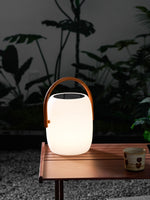 Noria Solar Outdoor Lantern – Portable LED Garden Light with Wood Handle