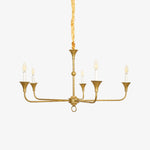 Elara Candle Chandelier – Modern Brass Candelabra Chandelier for Dining Room