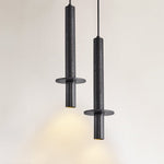 Nova Pendant Light in Black Travertine – Modern Minimalist Ceiling Lamp