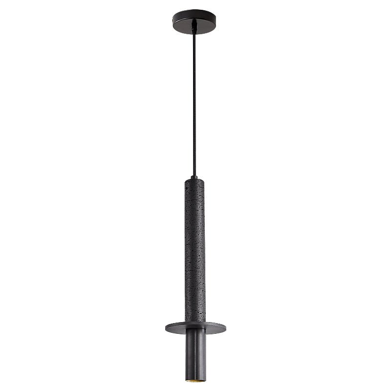 Nova Pendant Light in Black Travertine – Modern Minimalist Ceiling Lamp