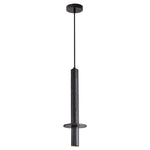 Nova Pendant Light in Black Travertine – Modern Minimalist Ceiling Lamp