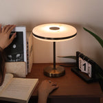 Nova Marlo Table Lamp – Modern Marble-Look LED Desk Light with Bronze Base
