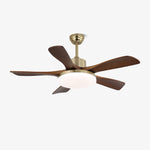 Nova Breeze Ceiling Fan Light with LED and Walnut Blades