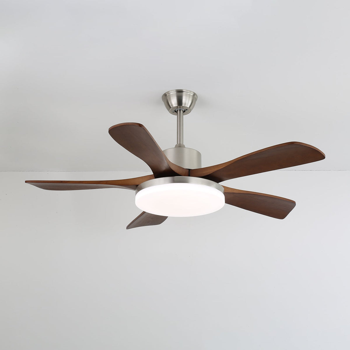 Nova Breeze Ceiling Fan Light with LED and Walnut Blades