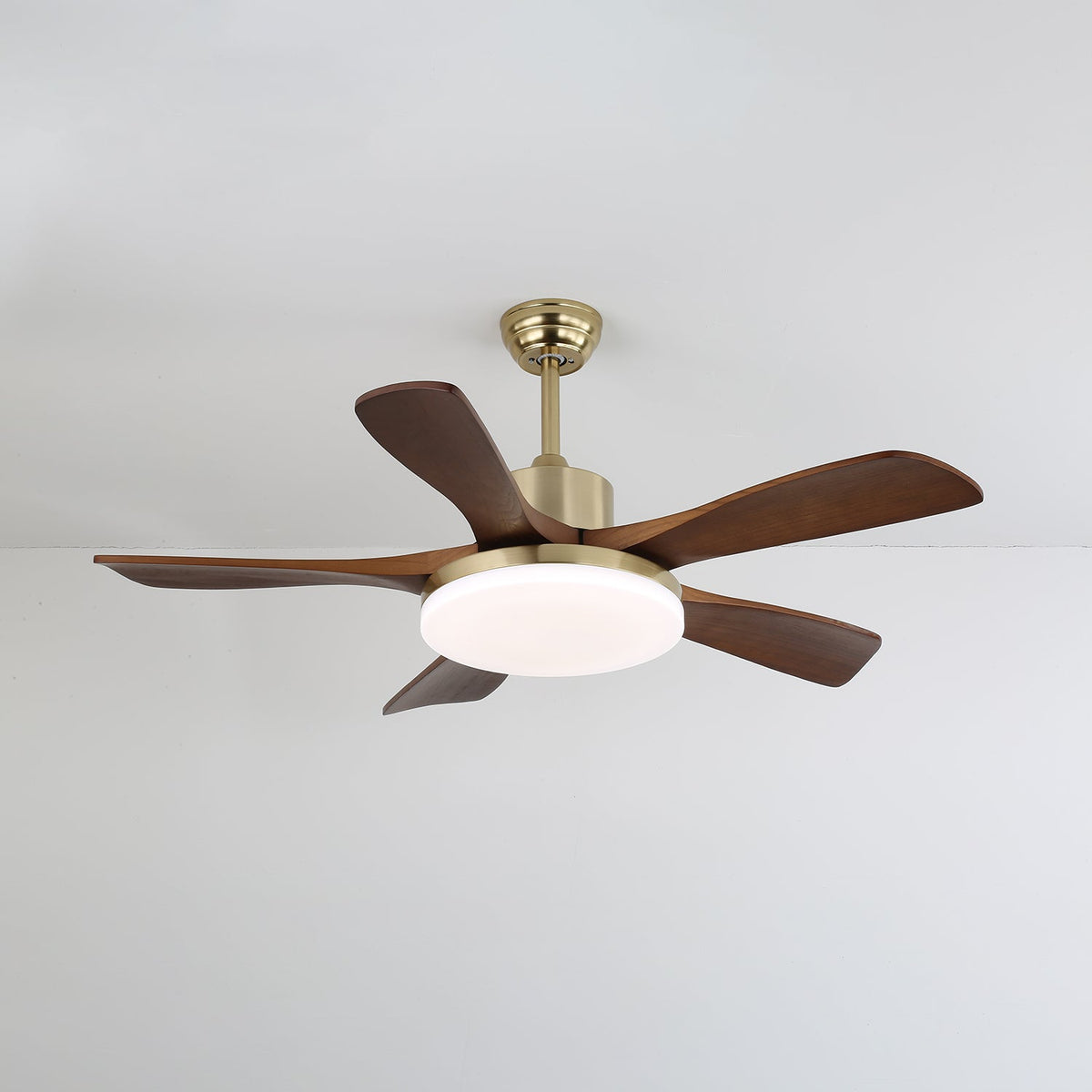 Nova Breeze Ceiling Fan Light with LED and Walnut Blades