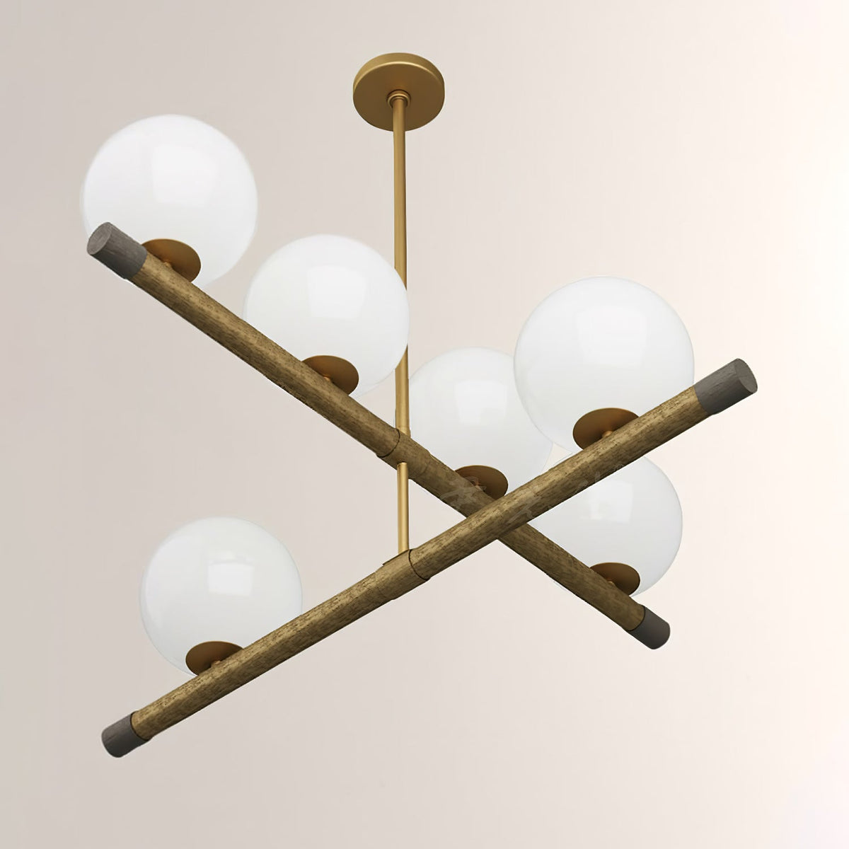 Nova Linear Chandelier – Modern Brass & Glass Pendant Light for Dining Room