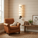 Nova Marble Wall Sconce with Brass Accents and Opal Glass Globes